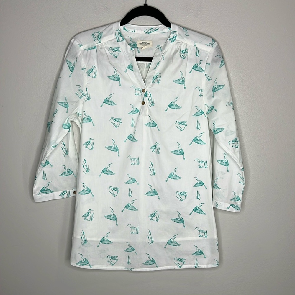 Mountain Warehouse Country to Coast 100% Cotton Crane Bird Print Top size 10 - Picture 2 of 15
